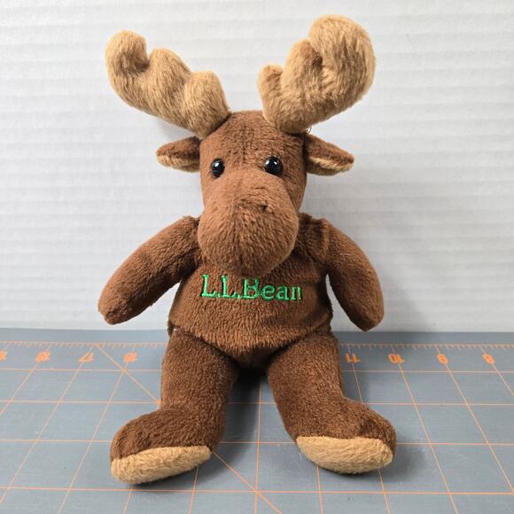 L.L. Bean Moose Bean Advertising Plush Brown 10 inch Cuddly Stuffed Animal - Picture 1 of 6